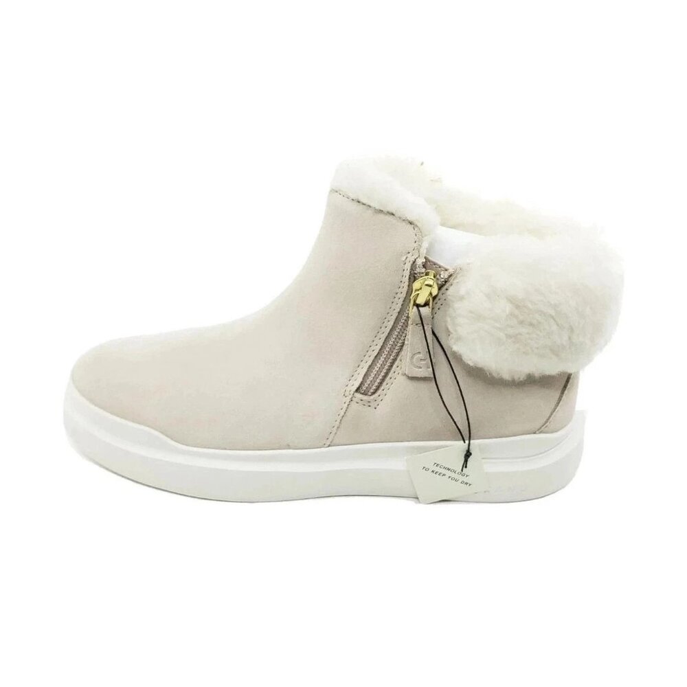 Cole Haan Grandpro Rally Ankle Boots Booties Shearling Waterproof Beige US 6 B